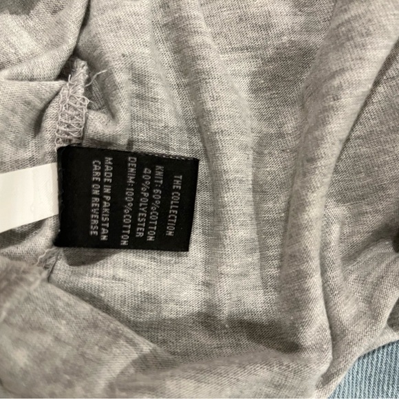 Trendy Gray and Blue Crop Top with 'Good Vibes' Print - Picture 8 of 8